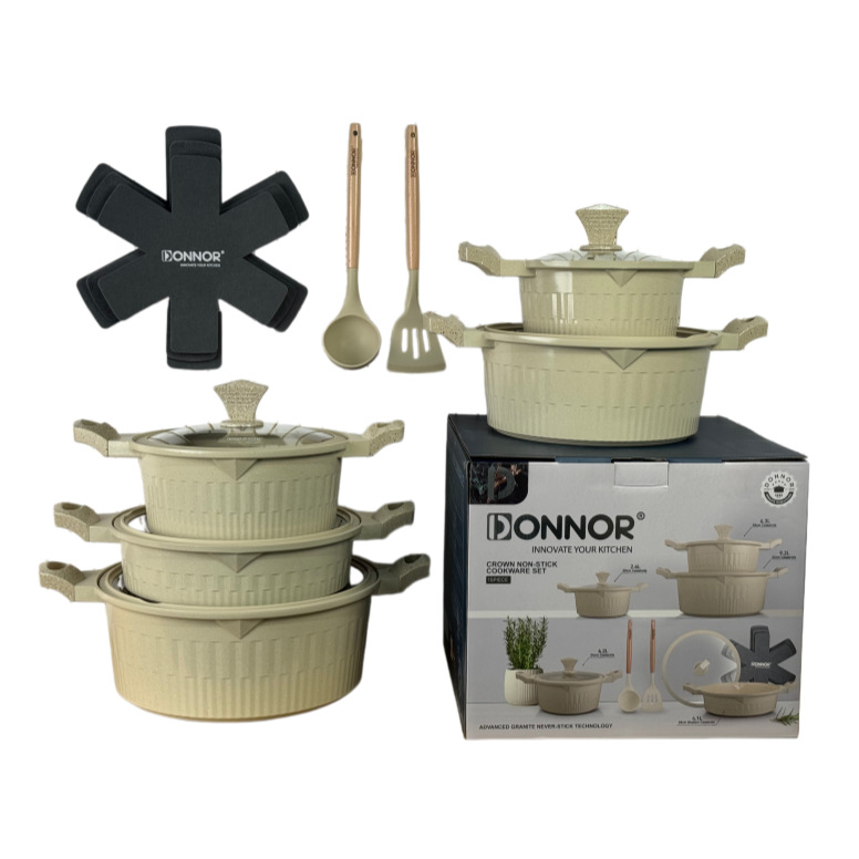 Nuevo conjunto antiadherente de cocina de cocina de madera de cocina de cocina de piedra de arroz de arroz de leche de cocina