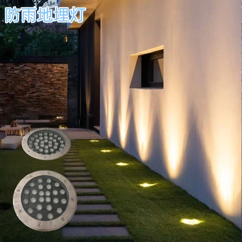 Lámpara enterrada impermeable al aire libre led Lámpara de suelo empotrada de alta potencia para jardín cuadrado de villa