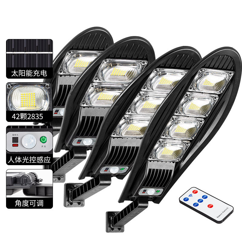 Transfronterizo nueva 168LED lámpara de calle solar lámpara de inducción del cuerpo humano al aire libre a prueba de agua nueva rural lámpara de jardín solar