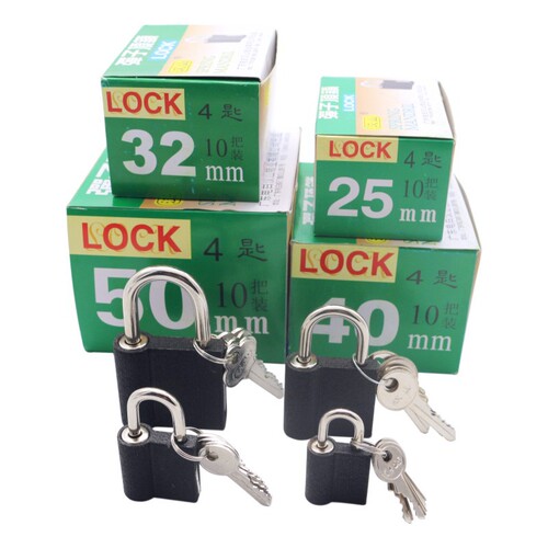 Hanshan iron top lock key padlock black iron lock black padlock drawer lock dormitory padlock