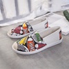 Low slip-ons for leisure, cloth footwear for mother, white shoes, soft sole, wholesale