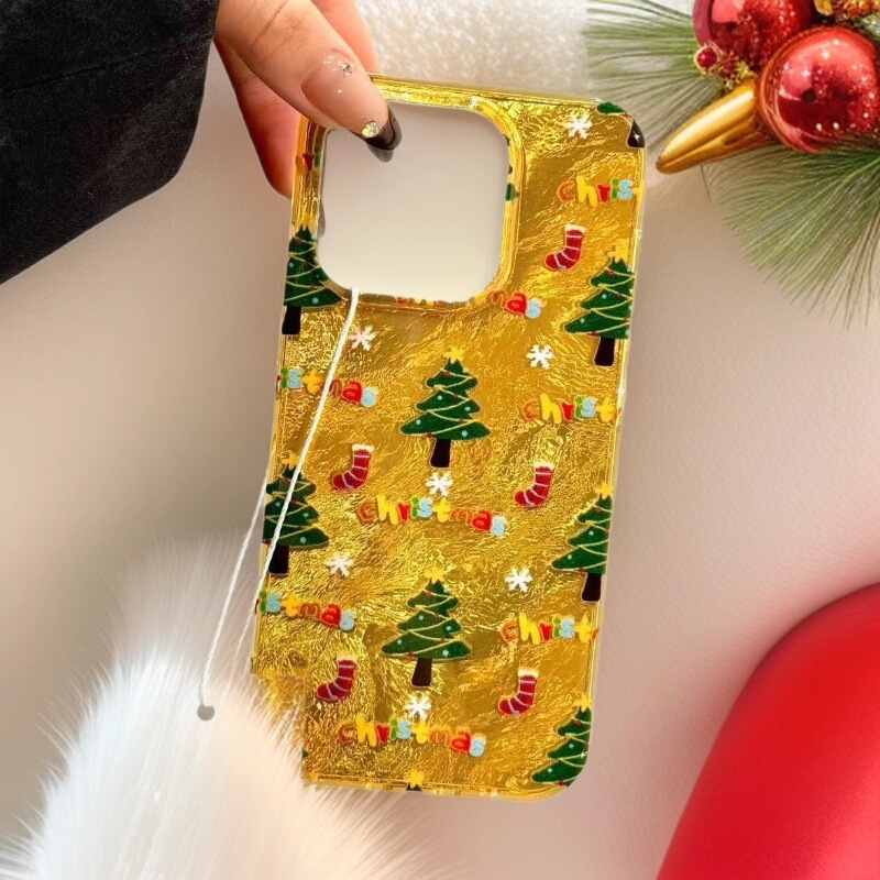 Christmas Tree Suitable for Apple 17Promax Mobile Phone Case Iphone16 Glacier Case 15 European and American Style 14 Cross-Border 13 Christmas Tree Suitable for Apple 17Promax Mobile Phone Case Iphone16 Glacier Case 15 European and American Style 14 Cross-Border 13