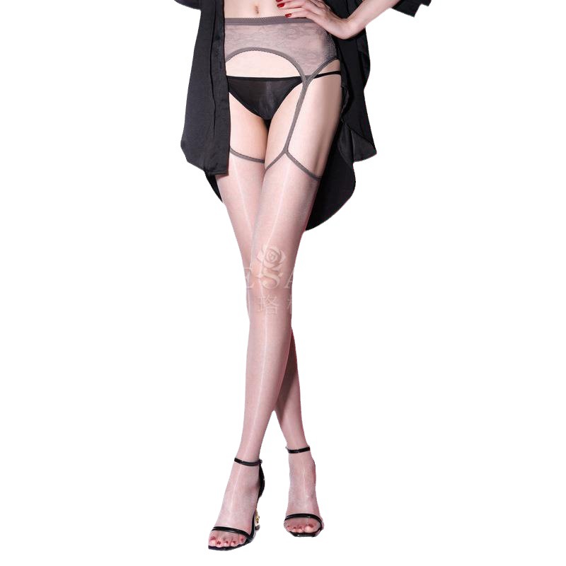 Luo Ying 8325 Aurora Series Lace One-piece Oil Bright Sexy Sling Silk Slippery Thin Stockings