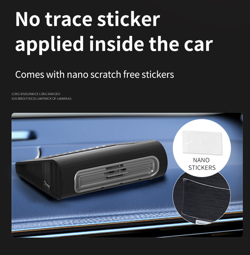 Solar Car Air Purifier, Automatic Running, Parking Start, Solar Charging, Ultra-long Battery Life, No Consumables