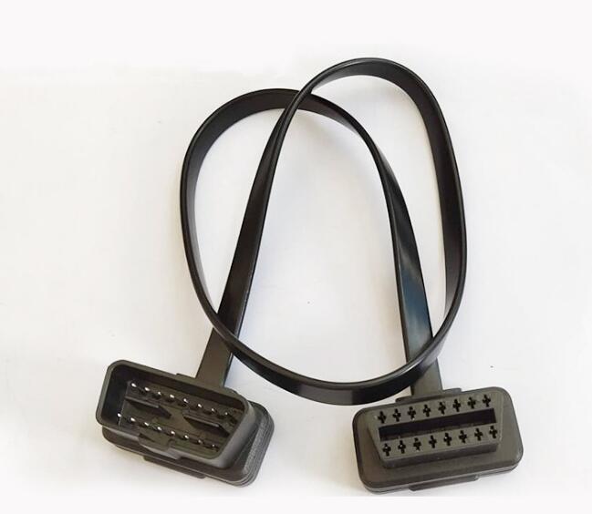 汽车OBD延长线 8C扁线16针公头对母头 弯头