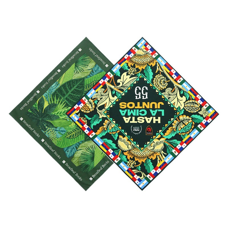 Logo-Printed Polyester Material Outdoor Cycling Bandana, Street Dance Headscarf, Printed Square Scarf, Sun Protection Headscarf