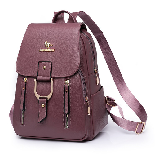 Ladies Double Shoulder Bag High-Quality Multifunctional Large Capacity Backpack 2025 Spring Stylish Fashion Casual Bag