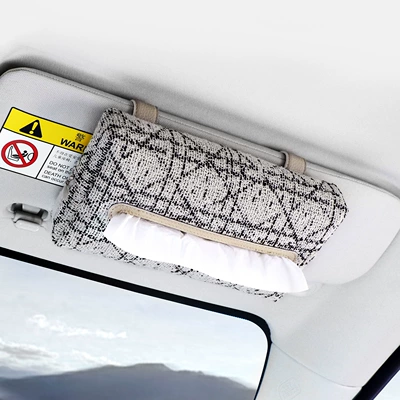Car-Mounted Tissue Box, Sunshade, Car tissue box/set - apricot