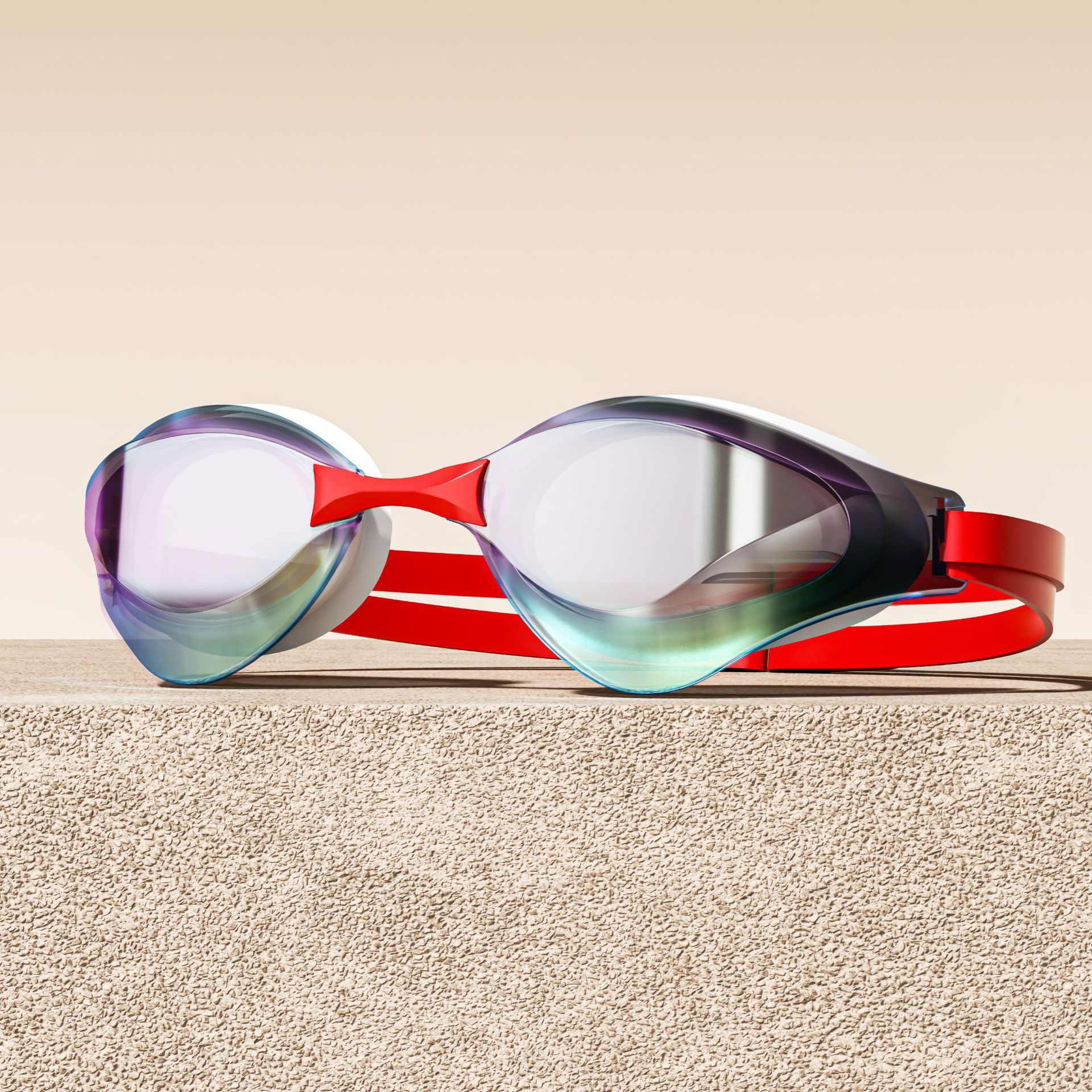 Set de Gafas de Natación de Policarbonato, Impermeable y Antiempañante