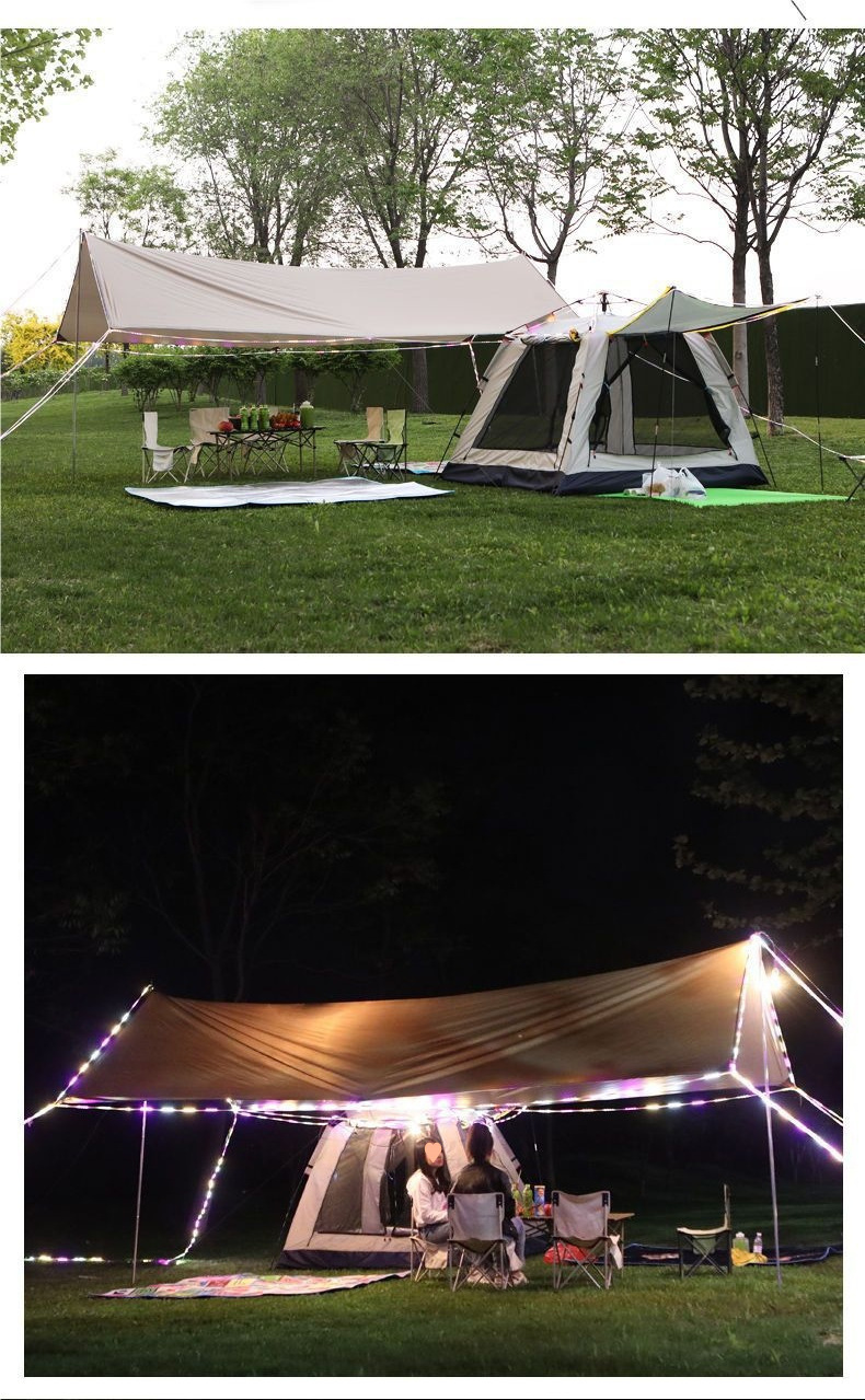 Outdoor canopy tent, thickened sunshade, waterproof, sun-proof, UV-resistant, portable camping butterfly canopy