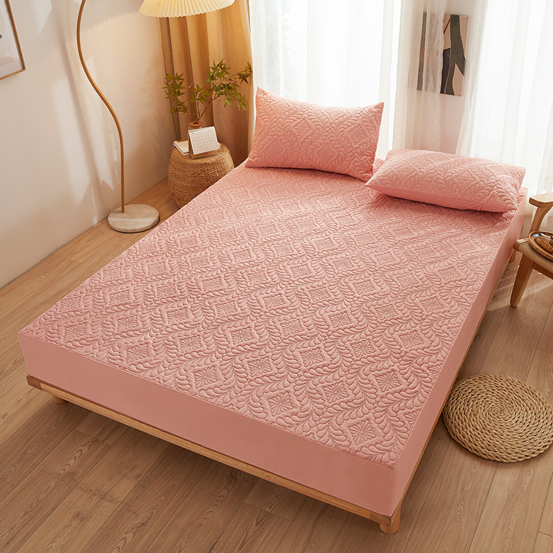 Comercio exterior fittedsheets impermeable colcha acolchada colcha al por mayor cubierta protectora del hotel cepillado cubierta de polvo aislamiento de orina