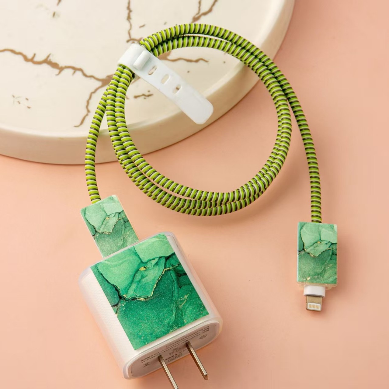 Aplicable a Apple 14 Cable Cover iPhone 13 Cargador Head 12 Promax Winding Cable Cover iPad