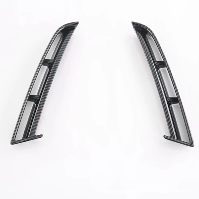 Suitable for Hyundai Tucson Fifth Generation 21 Tucson L Front Fog Light Eyebrow Fog Light Frame Decoration Eyebrow Strip Modified Decorative Frame m (Lamp eyebrow) - carbon-fiber