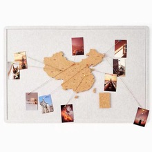 网红毛毡地图照片墙 地图旅行足迹打卡 家用毛毡饰品装饰墙