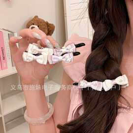 小而美精致千金感韩系蝴蝶结11cm香蕉夹小熊少女心女高颅顶发卡头