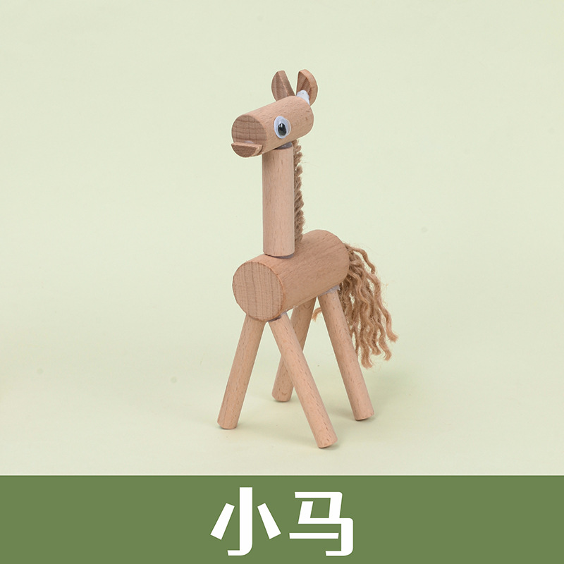 Paquete de materiales DIY para niños carpintería animal piezas de madera pila de ramas paquete de materiales de jardín de infantes juguetes hechos a mano