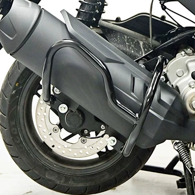 shelf modification accessories, Motorcycle bumper - black-carbon-steel-silencer-bumper
