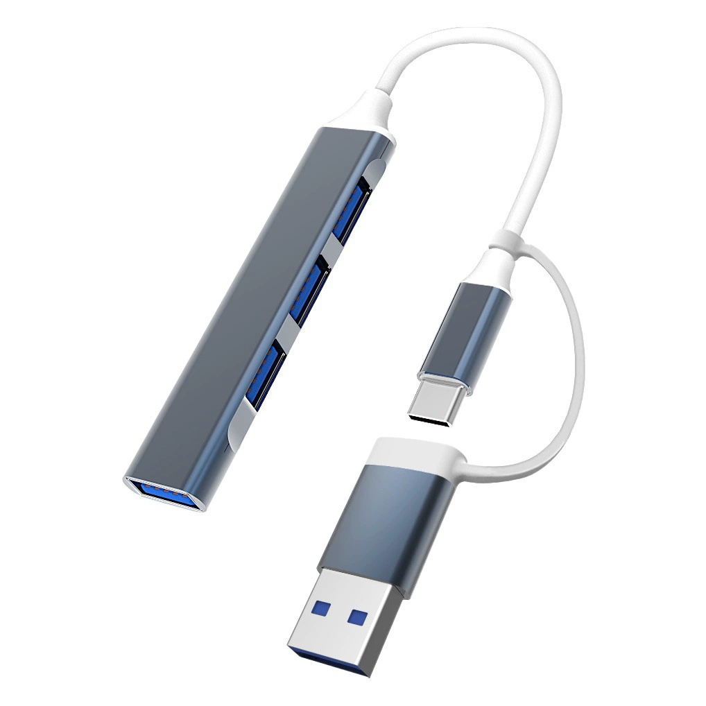 Док-станция 2-в-1 с внешним концентратором USB-C, разветвитель USB-C «один на четыре» для компьютера