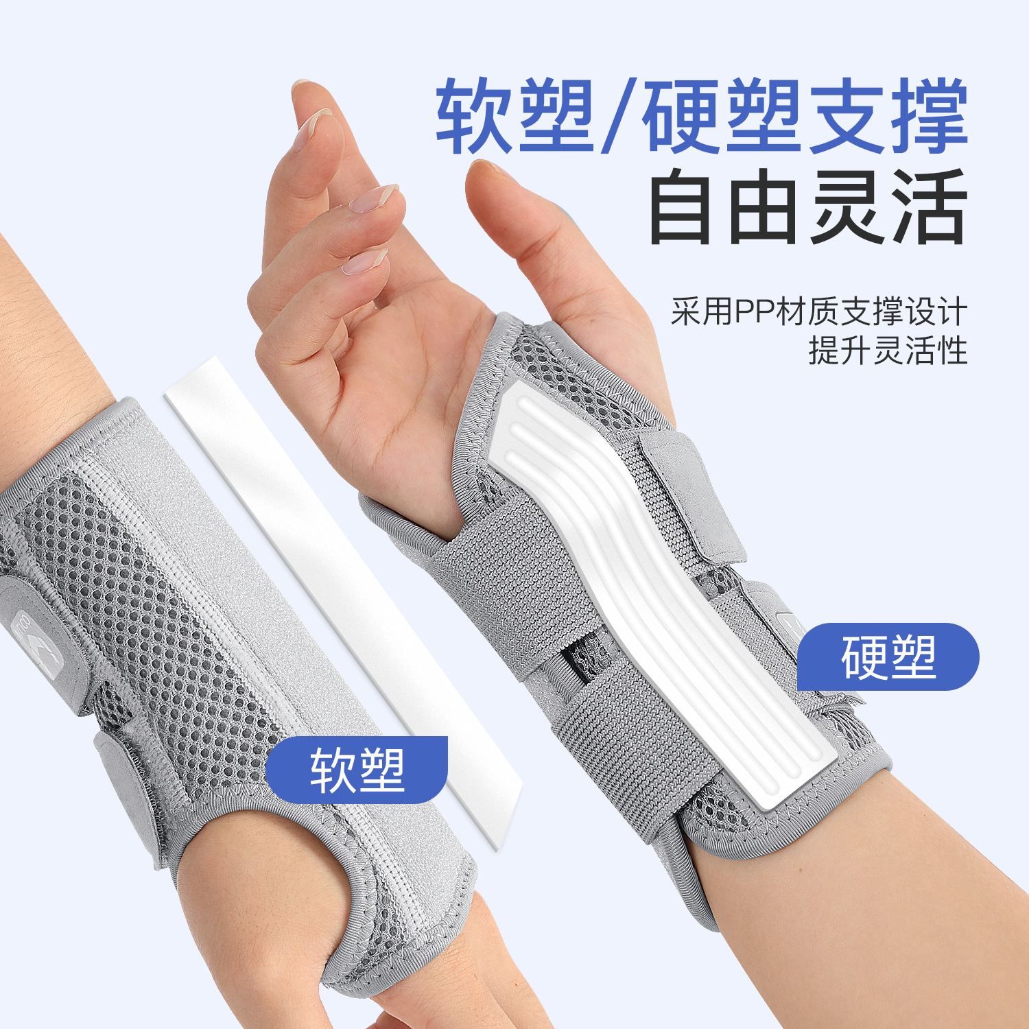 Protector de muñeca deportivo, funda de articulación, funda de tendón fija, funda protectora de dedo para lesiones, correa ajustable, pulsera de pulgar presurizada