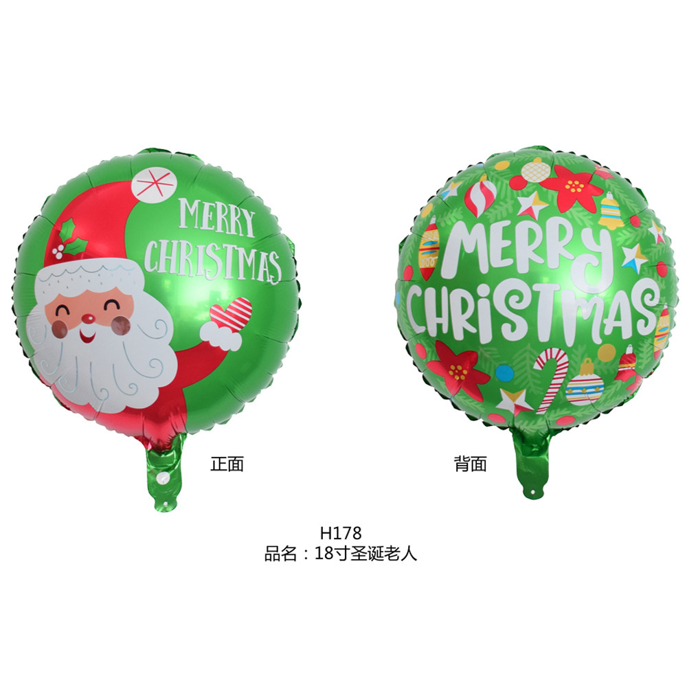 Navidad globo dibujos animados Papá Noel muñeco de nieve alce árbol de Navidad decoración del centro comercial globo de aluminio al por mayor