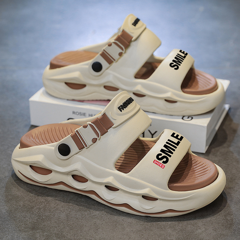 Zapatillas para hombre nuevo estilo 2025 verano ocio ropa exterior deportes ligero pisando mierda estudiantes playa vadeo sandalias de doble uso