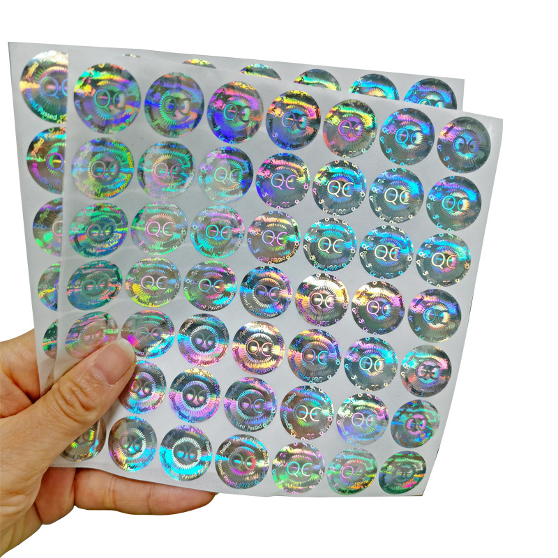 맞춤형 일회용 떼어내기 무효 스티커, 레이저 위조 방지 라벨, 3D 입체 위조 방지 QC 위조 방지 라벨
