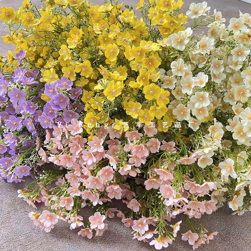 6-color Miniature Gardenia with Star-shaped Fake Greenery and Artificial Flowers for Home Decoration