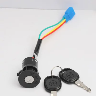 [Wholesale] Electric Vehicle Power Lock Key Helmet lock - 10-high-quality-three-line-big-heads