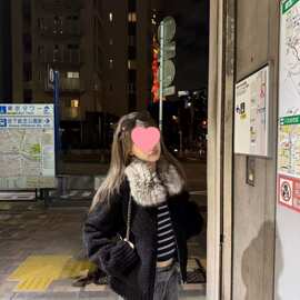 定染毛领小颗粒羊羔毛外套冬黑色毛毛冬装新品
