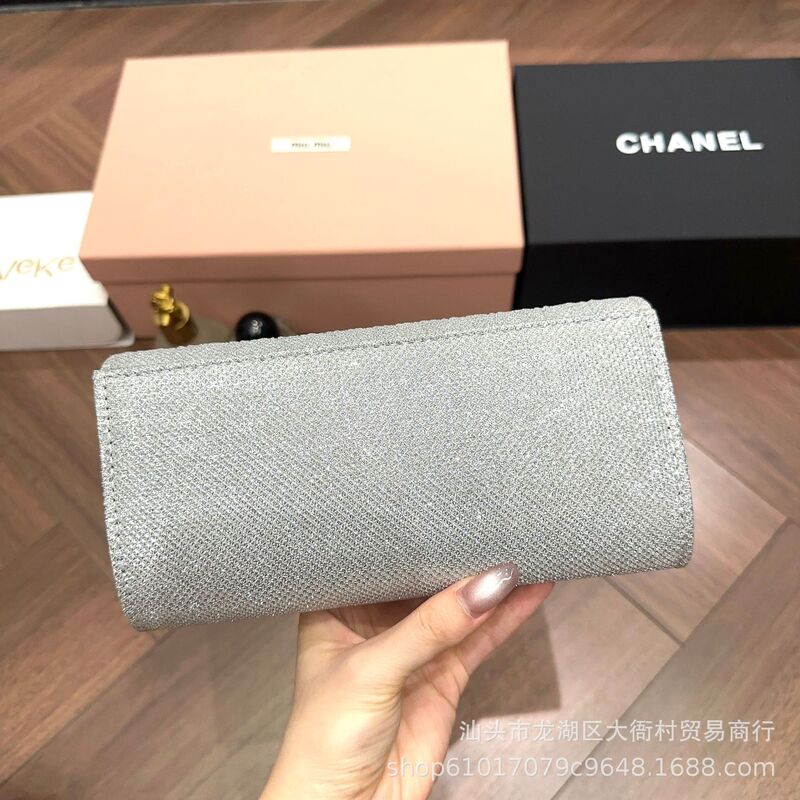 跨境工厂直销clutch bag女士晚宴包幻彩闪亮压褶晚装包圆底斜挎包|undefined