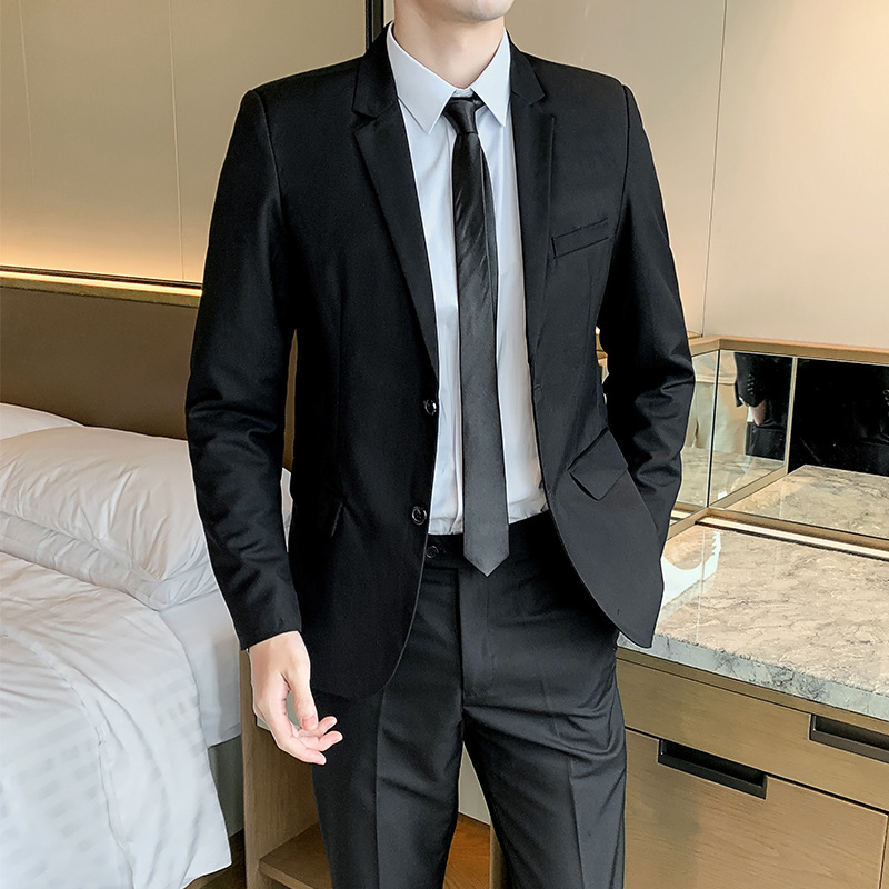Traje traje de los hombres traje de tres piezas estilo coreano slim fit traje pequeño profesional vestido formal mejor hombre ropa novio vestido de novia