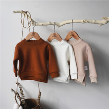 断码清仓3 日韩品牌童装工厂店婴童加绒圆领卫衣男女宝宝长袖上衣