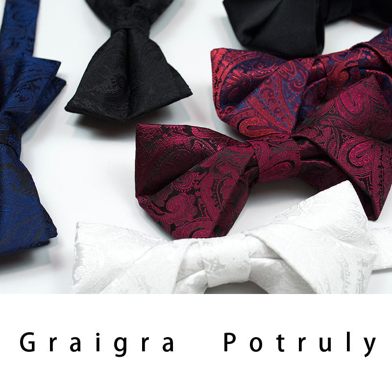 7 days exchange small wholesale Paisley men's bow tie pocket towel set small square towel personality