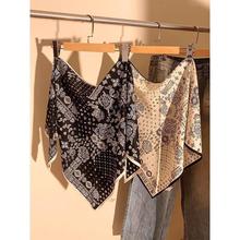 复古腰果三角巾女款配饰牛仔裤腰带屁帘叠穿系腰系脖方巾丝巾腰封