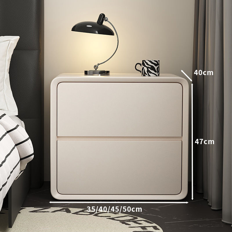 Mesa de té de madera sólida de alta calidad, mesa de cabecera de cama negra, gabinete de viento silencioso, gabinete simple de almacenamiento moderno, dormitorio simple