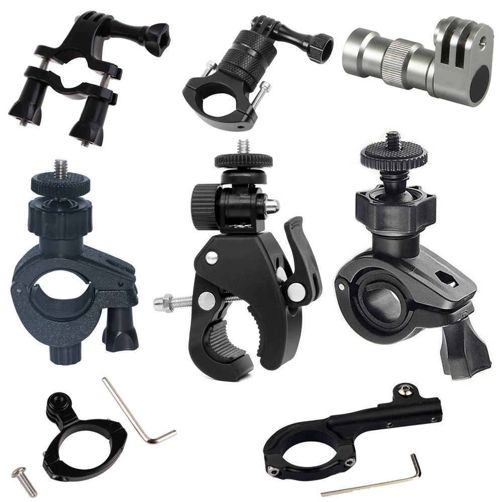 Аксессуары для спортивной камеры металлический велосипедный зажим для мотоцикла кронштейн 360 ° велосипедный кронштейн для велосипеда O-образный силовой зажим