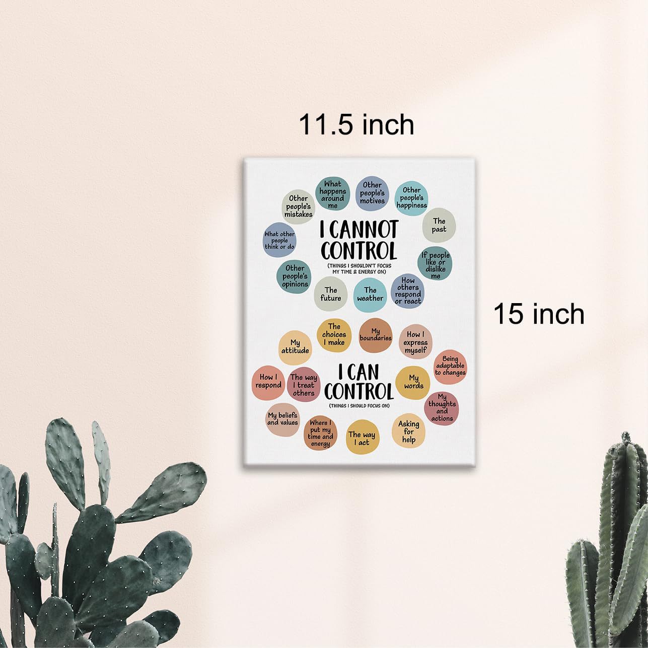 现代外贸心理健康教育海报名言文字装饰挂画海报画芯松木内框画