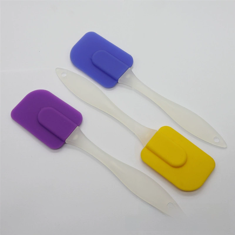 Small heat-resistant silicone plastic handle, cream scraper