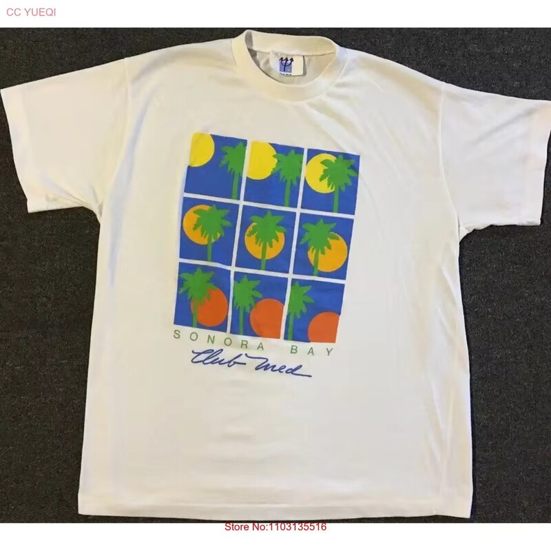 Vtg 90S Club Mediterraneo Faded T-Shirt L Mexico Pop Art Sunshine Bar Beer Vtg 90S Club Mediterraneo Faded T-Shirt L Mexico Pop Art Sunshine Bar Beer