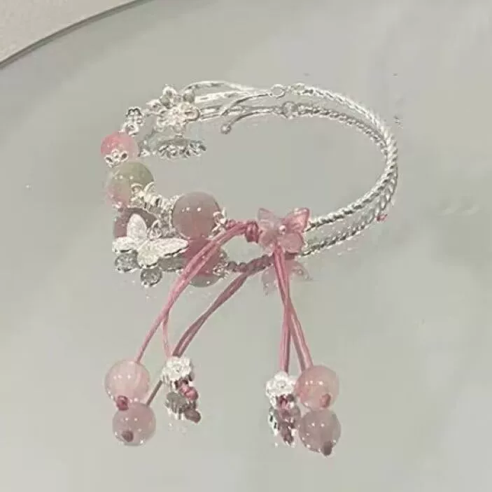 Браслет в китайском стиле с цветочным принтом Jewelry, 9 вариантов цвета, подарочная полураспорная комплектация