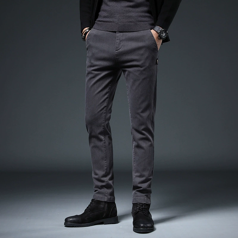 Летние мужские повседневные брюки, корейский стиль, slim fit