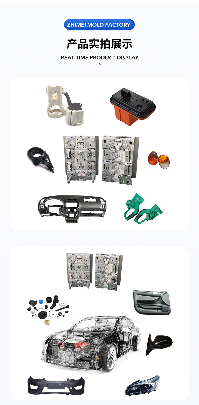 Manufacturing of Automotive Parts in Various Sizes, Custom Abs Pc Mold Parts, Injection Molding, and Plastic Parts Processing