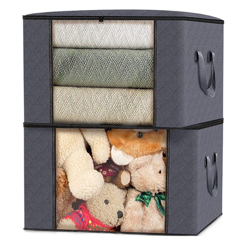 Bolsa de almacenamiento de gran capacidad debajo de la cama plegable manta bolsa de almacenamiento mango reforzado caja de almacenamiento de ropa bolsa de edredón