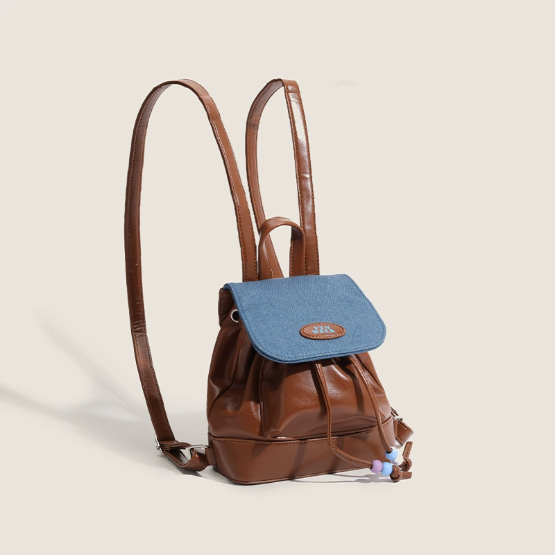 Small design universal demi-season trend backpack, high-quality style