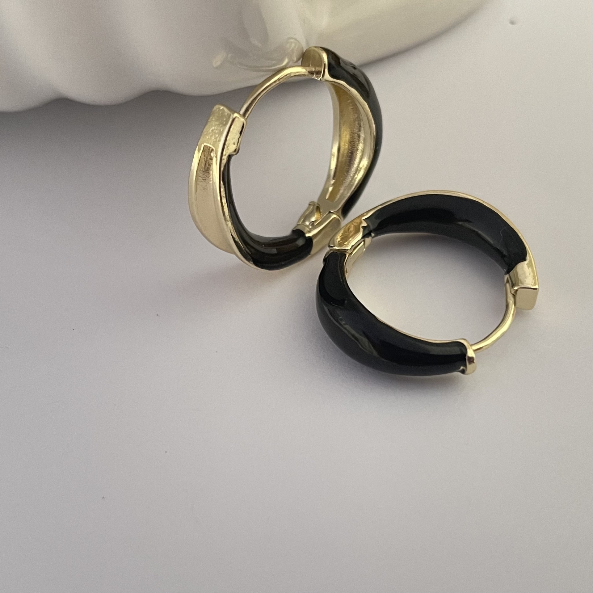 10g Weight Earrings Classification 1 Pair Commute Color Block Plating Alloy Gold Plated Earrings