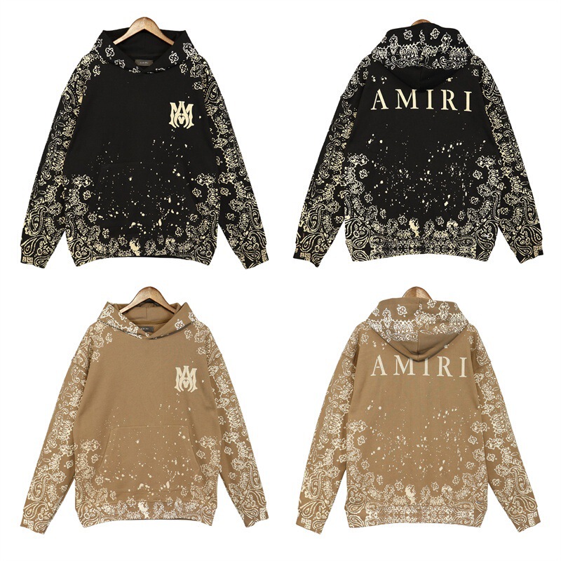 Fog Amiri Style Sweatshirt Cracked m Letter Logo Printed Pullover Hoodie Men's Sweatshirt Couple Jacket