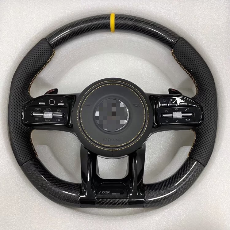 Suitable for Mercedes-Benz AMG carbon fiber 809 steering wheel assembly modification for glkac260e300ls-class, from old to new model