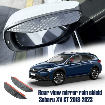 Rain shield, Suitable for Subaru Subaru - standard-packing-without-logo-subaru-xv-mk2-gt-2018-2023-rearview-mirror-rain-eyebrow-carbon-fiber-pattern