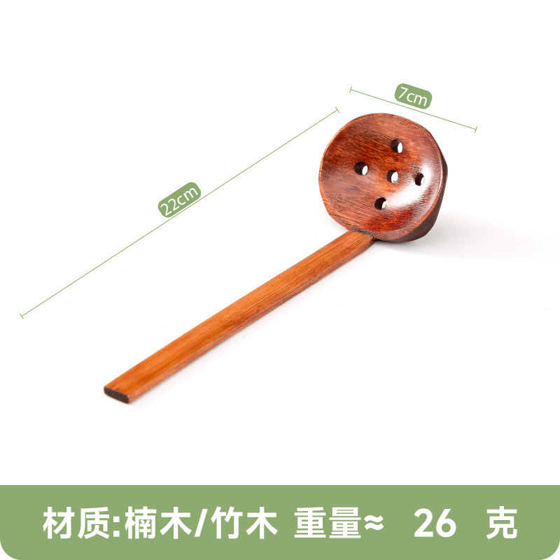 楠木味千汤勺八角龟甲勺麻辣烫捞勺拉面火锅漏勺子餐具日式实木|undefined