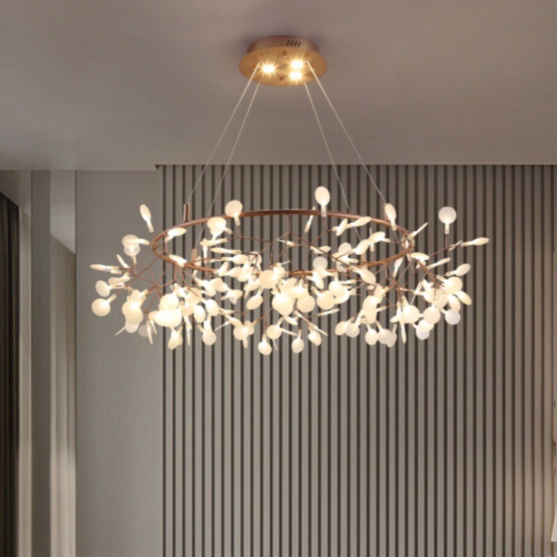 Nordic Living Room Firefly Chandelier Modern Minimalist Lamp Restaurant Light Luxury Bedroom Creative Personality Model Room Internet Celebrity Lamp